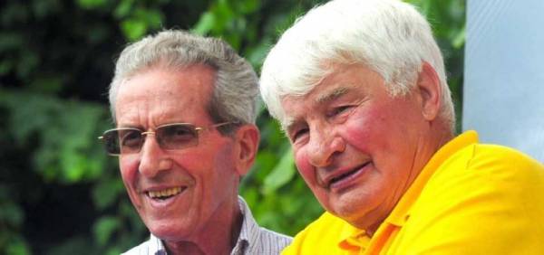 Federico Bahamontes et Raymond Poulidor en 2018