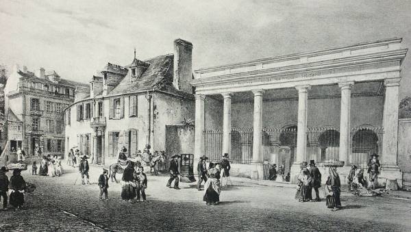 Les thermes de Saint-Sauveur en 1835 par Louis-Julien Jacottet