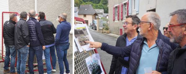 Une halte devant les photos exposées...