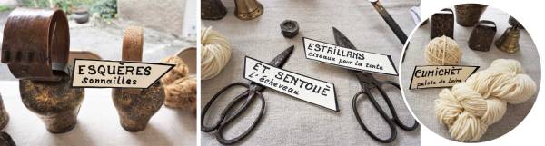 Différents ciseaux, sonnailles et exposition des travaux ...