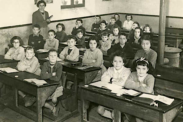 Classe de Mme Soulère, année 1955-1956