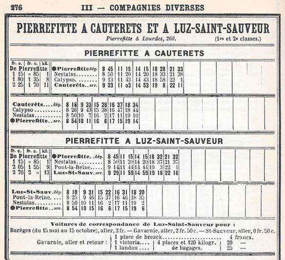 Dépliant horaires