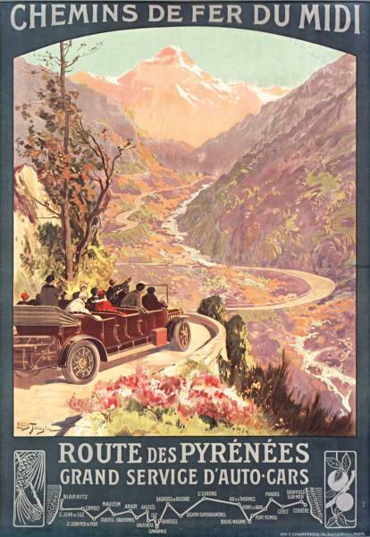 Affiche publicitaire publiée par les Sociétés des Chemins de fer