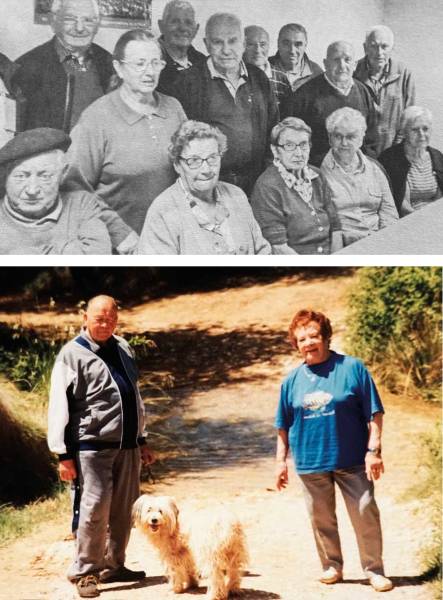 en bas : L’équipe de la Ronéo, René et Geneviève Clément