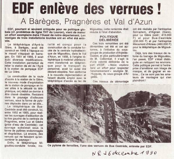 Article nouvelle république du 26/12/1990...