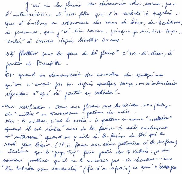 Trois extraits de Josette Buisan (Planté)