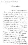 Fac similé de la première page d’une lettre de J. Andiole.