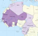 En violet, l’Afrique occidentale française...